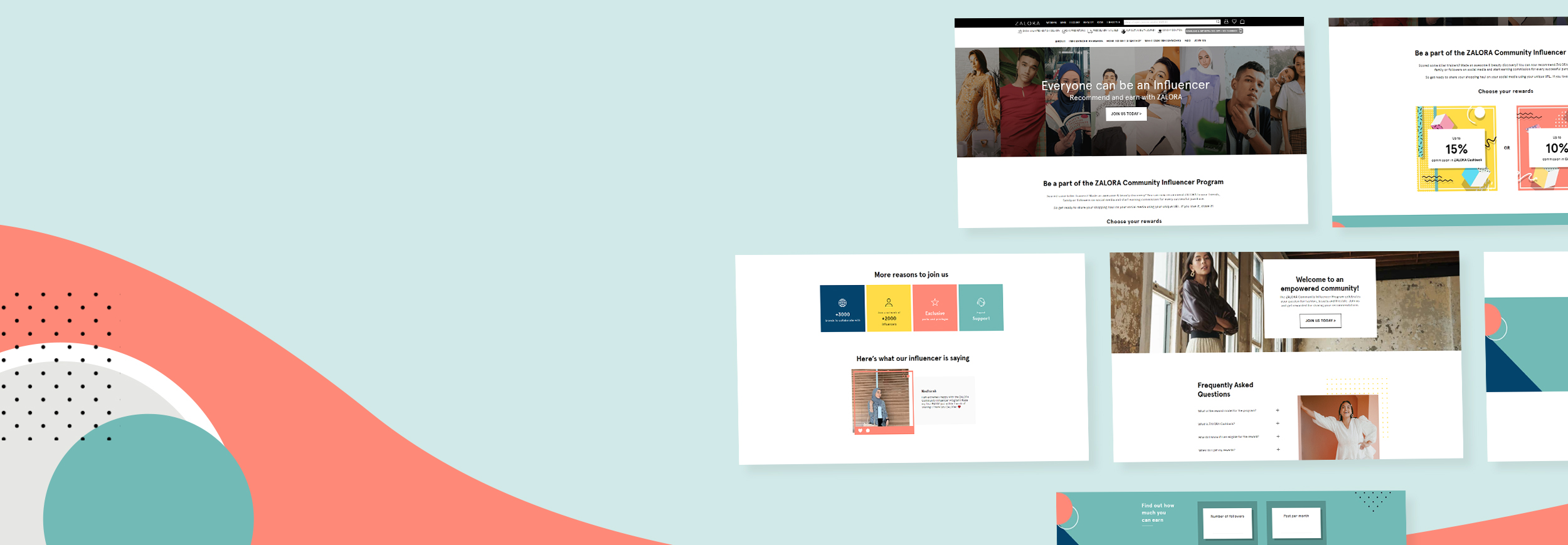 ZALORA Community Influencer Web Page Revamp